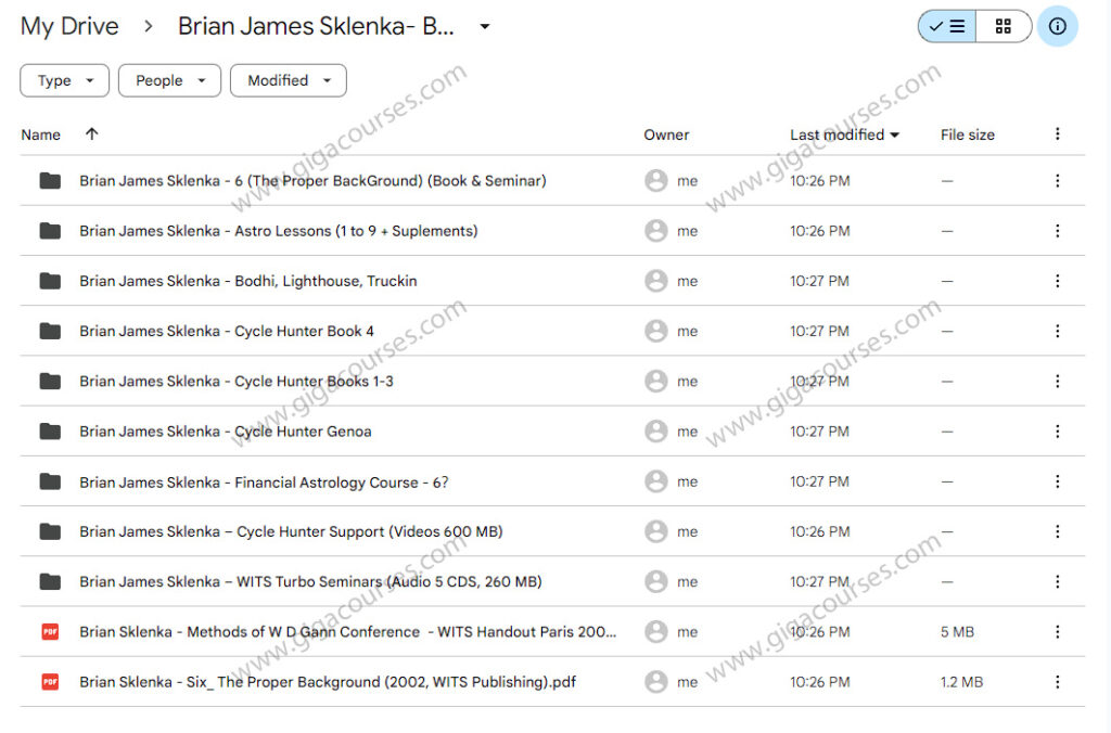 Brian James Sklenka - BA Lesson ( Very Rare Gann Materials)