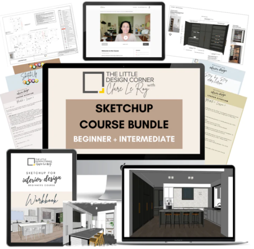 Clare Le Roy – SketchUp Beginner + Intermediate Course Bundle 