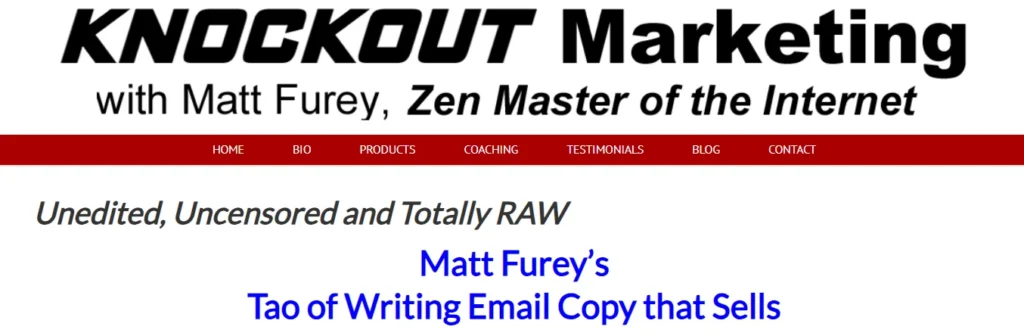 Matt Furey - The Tao of Writing Email Copy that Sells