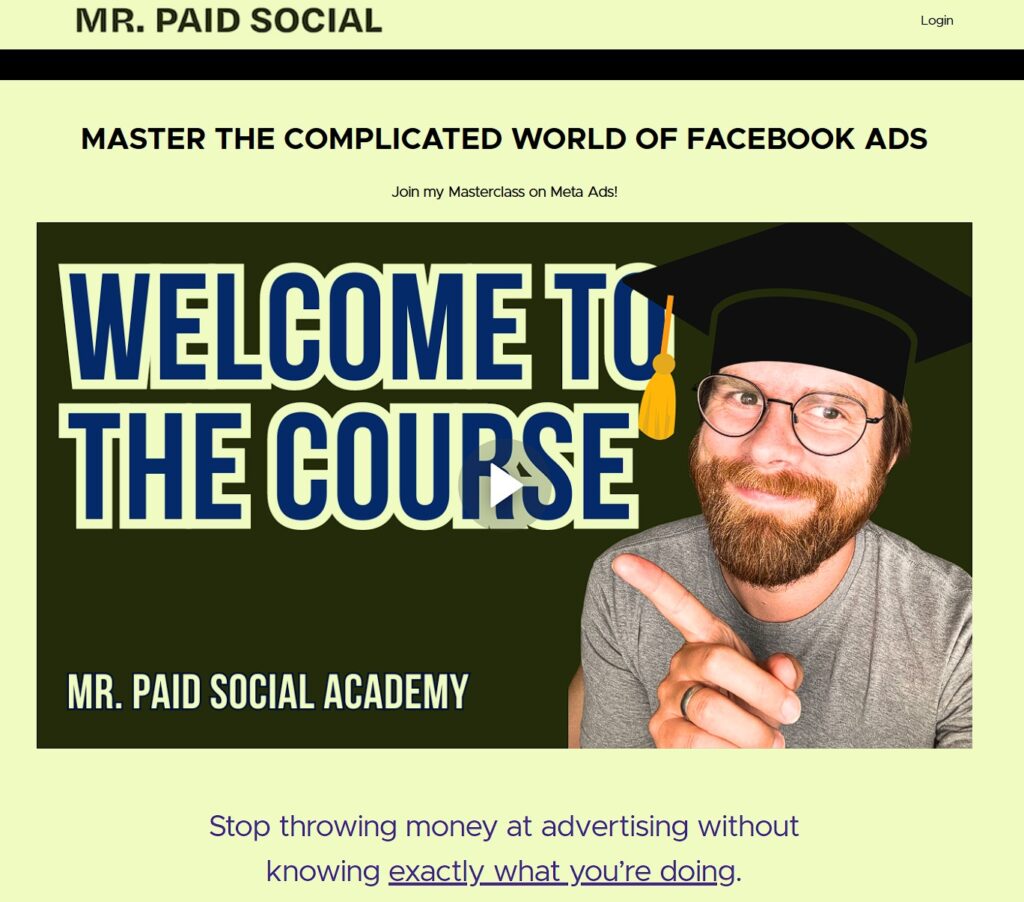 Media Buying ADS Masterclass - Mr Paid Ads