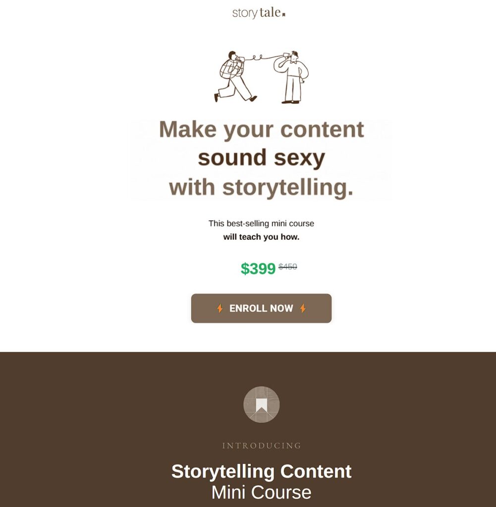 Storytelling Content Mini Course – Make your content sound sexy with storytelling