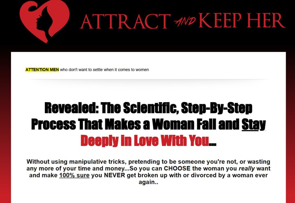 Attract Keep Her System + Ebook + Bonuses