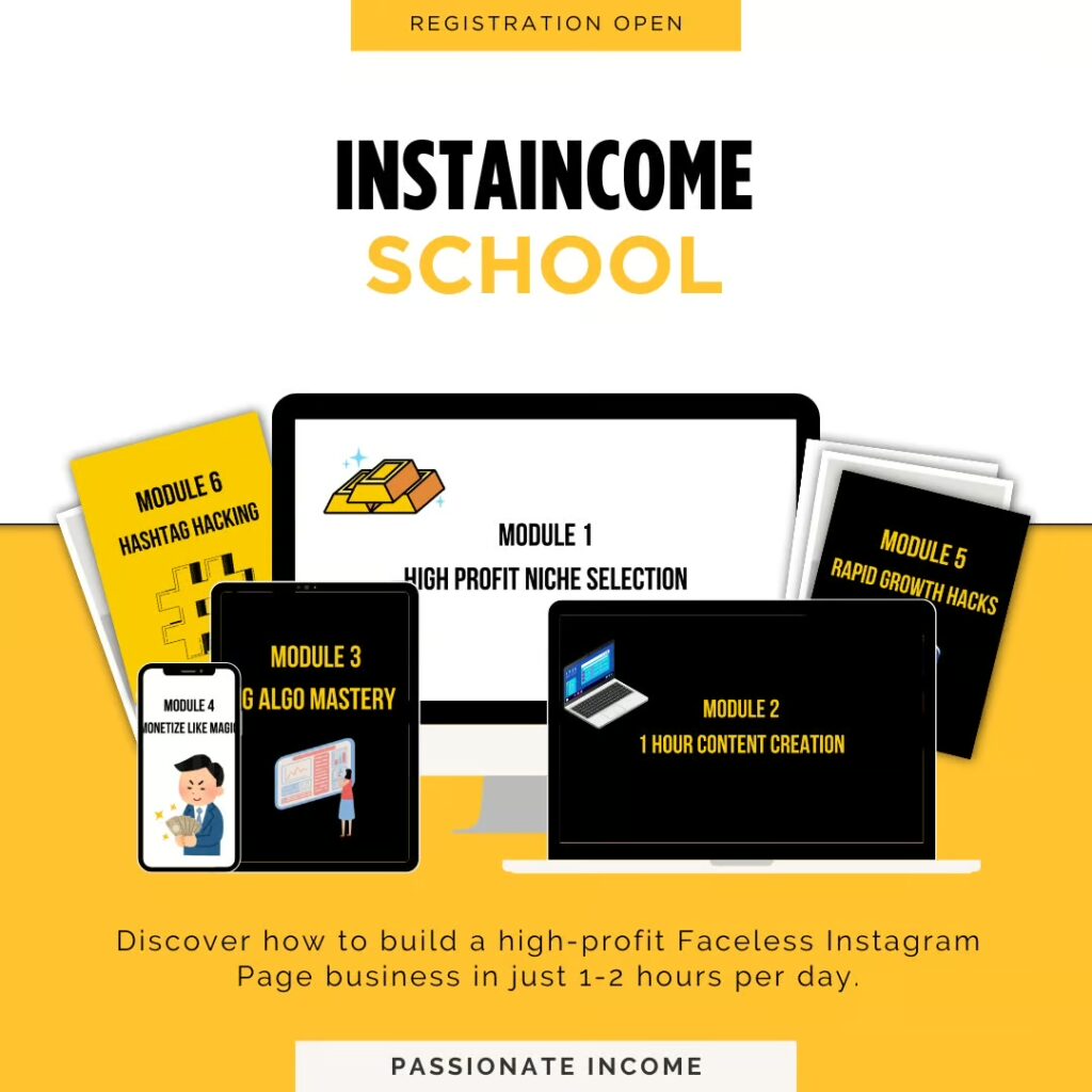 InstaIncome School + Top 8 Viral Post Templates wth 10,000 Additional Viral Clips