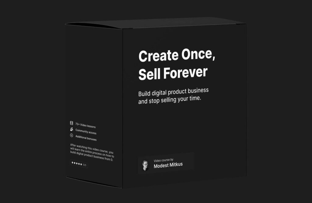 Modest Mitkus - Create Once Sell Forever