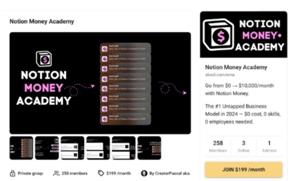 Creator Pascal – Notion Money Academy