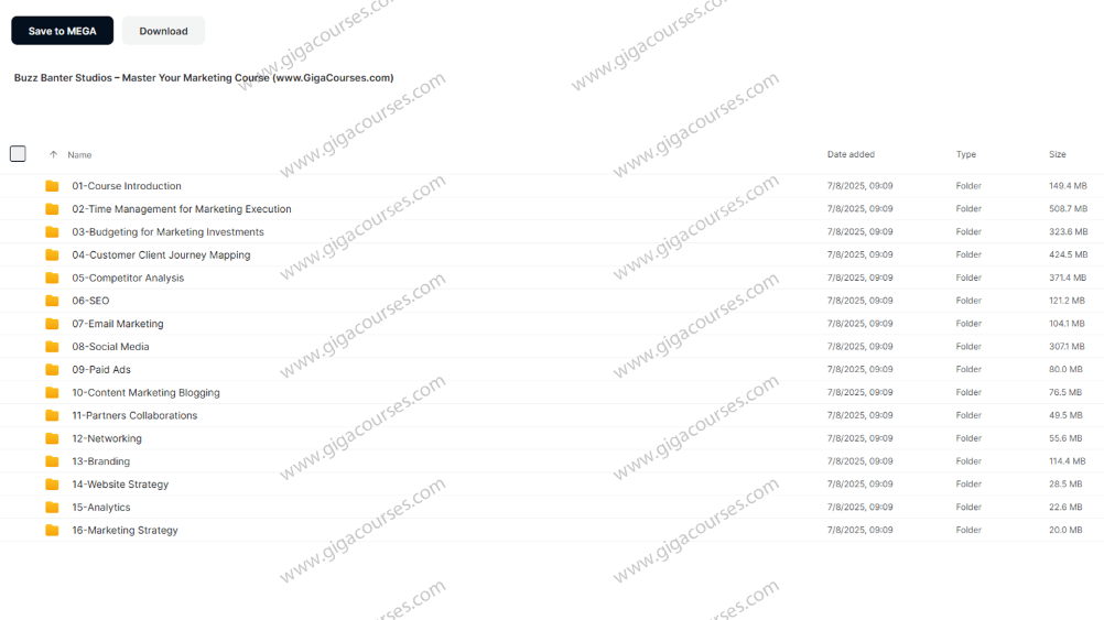 Buzz Banter Studios – Master Your Marketing Course