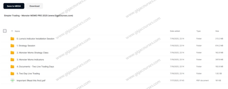 Simpler Trading - Monster MOMO PRO 2025 