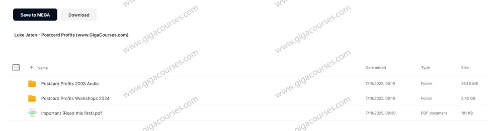 Luke Jaten - Postcard Profits