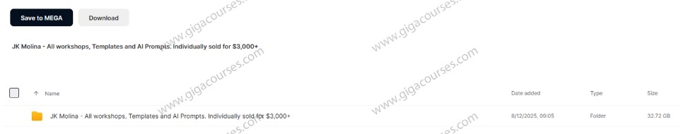 JK Molina - All workshops, Templates and AI Prompts. Individually sold for $3,000+