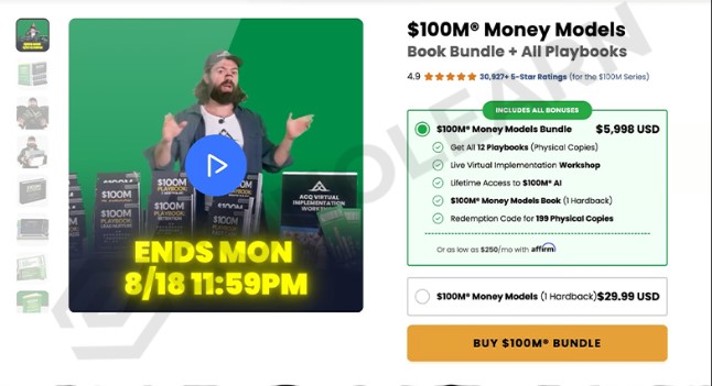 Alex Hormozi $100M® Money Models Book Bundle + All playbooks