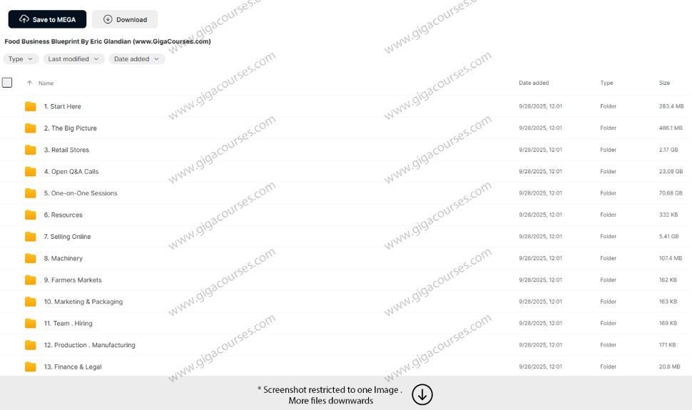 Food Business Blueprint By Eric Glandian