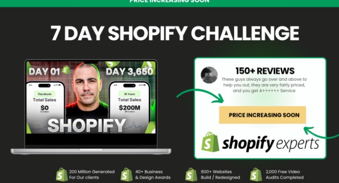 7 Day SHOPIFY Challenge by Clayton Bates