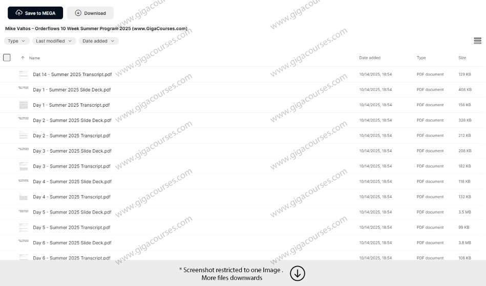 Mike Valtos – Orderflows 10 Week Summer Program 2025