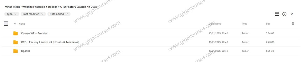 Vince Rieck - Website Factories + Upsells + OTO Factory Launch Kit 2025