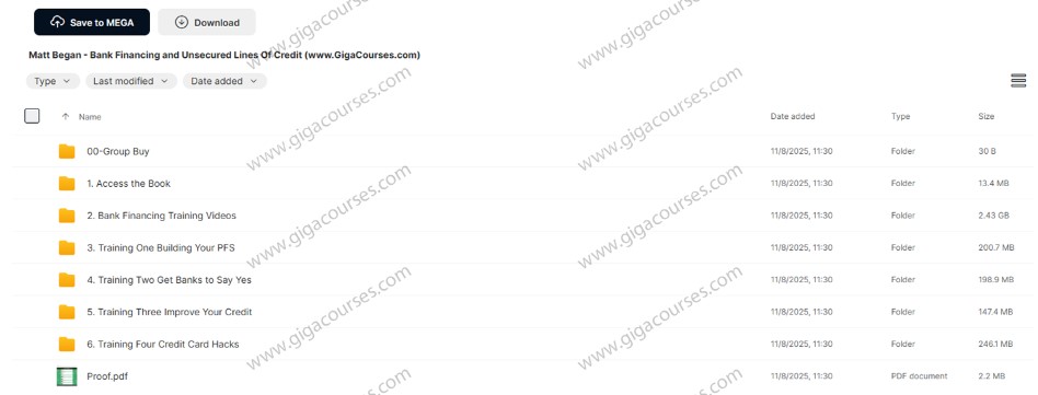 Matt Began - Bank Financing and Unsecured Lines Of Credit