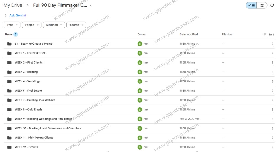 Full 90 Day Filmmaker Course