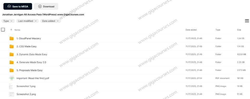 Jonathan Jernigan All Access Pass (WordPress)