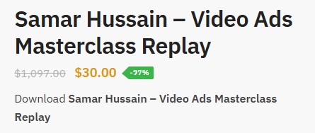 Samar Hussain – Video Ads Masterclass