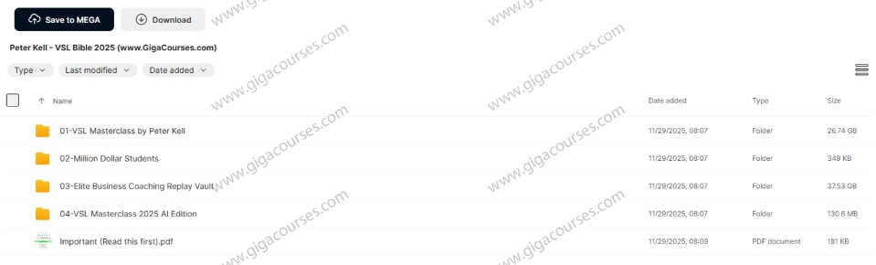 Peter Kell - VSL Bible 2025