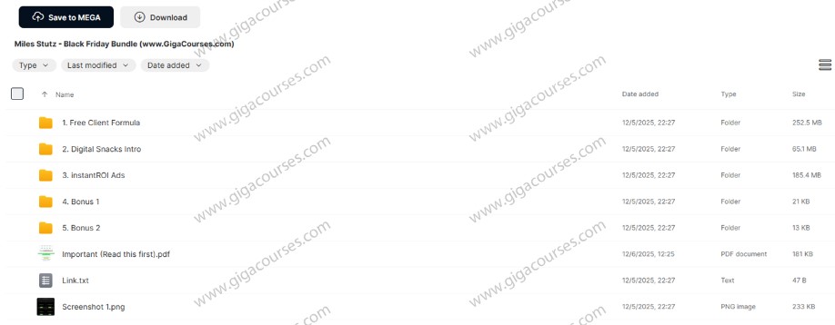 Miles Stutz - Black Friday Bundle