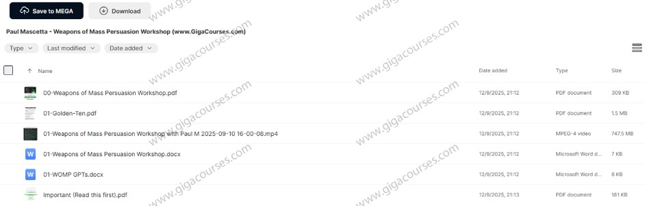 Paul Mascetta - Weapons of Mass Persuasion Workshop