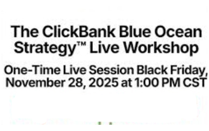 Duston McGroarty - The ClickBank Blue Ocean Strategy™ Live Workshop