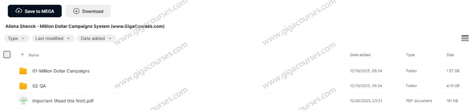 Alisha Shenck - Million Dollar Campaigns System