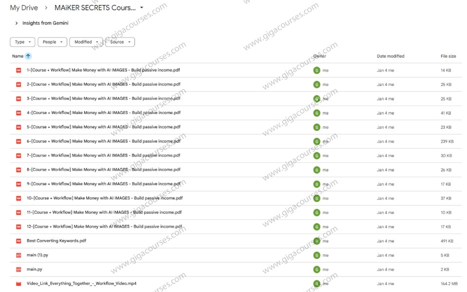 MAiKER SECRETS Course Workflow