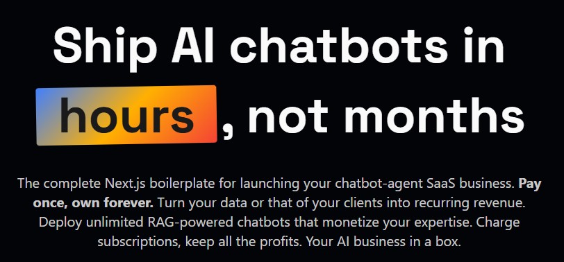 Build AI chatbots in hours not months - ChatRAG